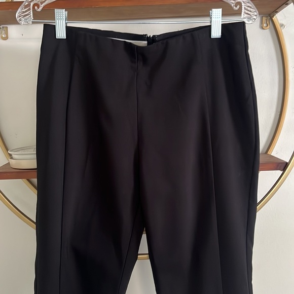 Versona Contemporary Cotton Blend Fitted Tapered Black Trousers 4 - Picture 3 of 7